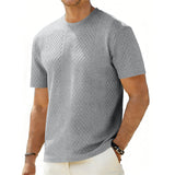 Men's Textured Jacquard Short-Sleeve Shirt