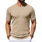 Men's Textured Jacquard Short-Sleeve Shirt