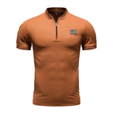 Casual Stand-Up Collar T-Shirt Men's Polo Shirt