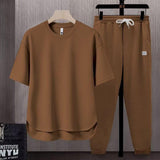 Men's Summer Athletic Crew Neck Pants Set