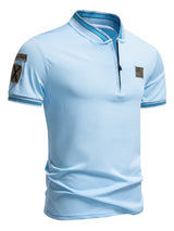 Casual Stand-Up Collar T-Shirt Men's Polo Shirt