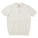Men's Summer Short-Sleeve Simple Solid-Color Slim-Fit Knit Shirt