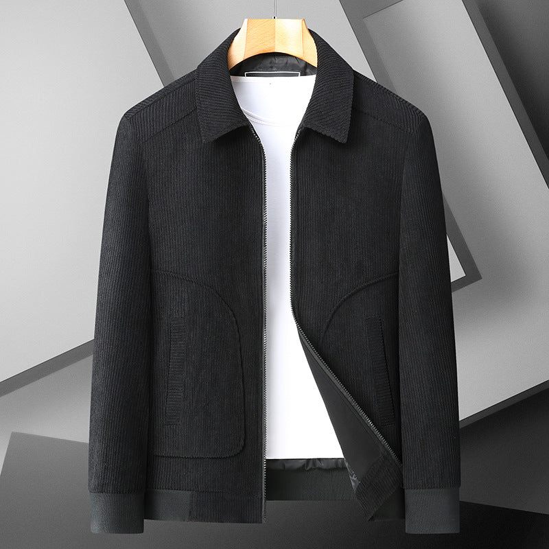Chamarra de Pana Gruesa para Hombre - Corte Amplio Talla Plus