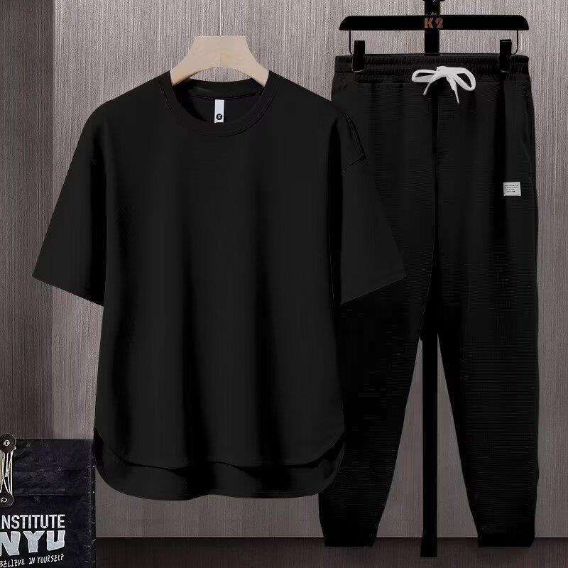 Men's Summer Athletic Crew Neck Pants Set