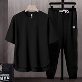 Men's Summer Athletic Crew Neck Pants Set