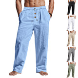 Men's Trousers Breathable Skin-Friendly Loose Fit Casual Beach Pants For Sports Summer