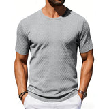 Men's Textured Jacquard Short-Sleeve Shirt