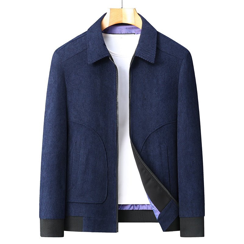Chamarra de Pana Gruesa para Hombre - Corte Amplio Talla Plus