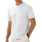 Men's Textured Jacquard Short-Sleeve Shirt