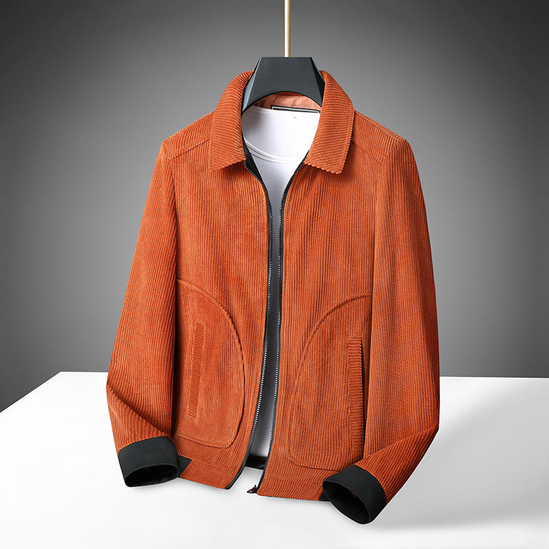 Chamarra de Pana Gruesa para Hombre - Corte Amplio Talla Plus